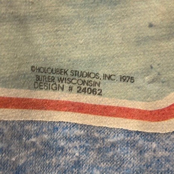 Vintage Thunderbird Sportswear Surfin USA Ringer T Shirt Blue - Picture 4 of 8